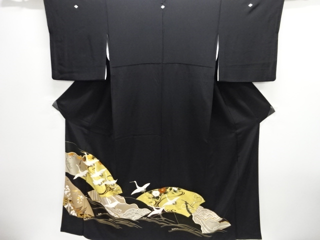 金彩群鶴模様刺繍留袖(比翼付き)